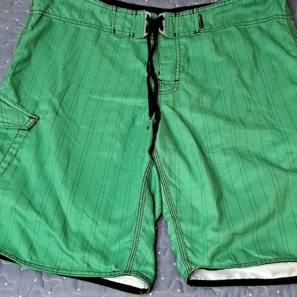 Billabong green board shorts size 38